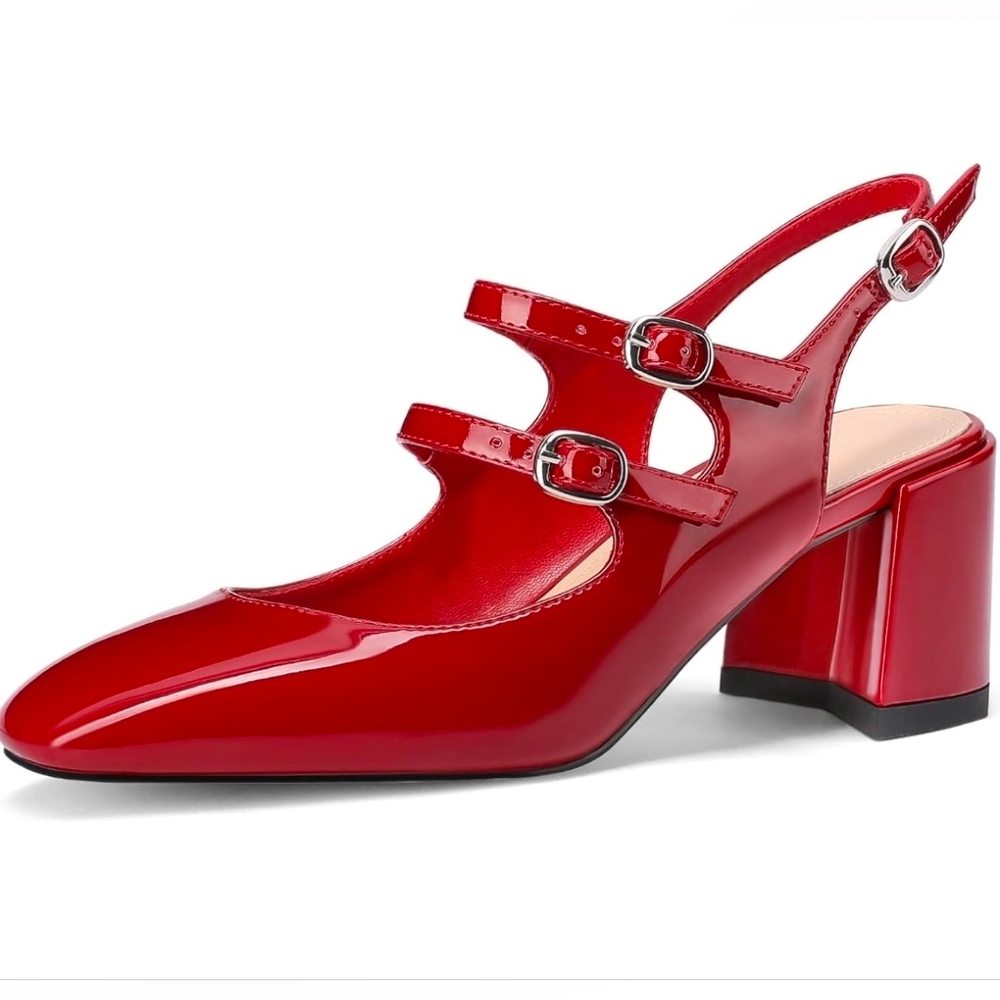 Strappy Mary Jane Block Heels (8)